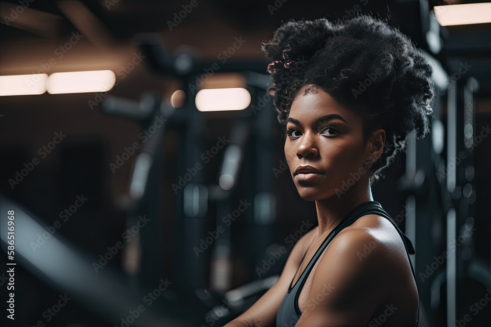 National african american woman's fitness month, ai generative National african american woman's fitness month, ai generative