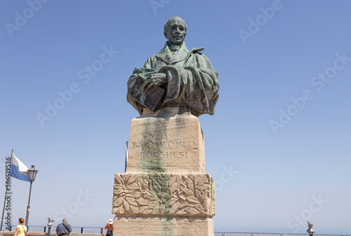 SAN MARINO, JULY 5, 2023 - Bartolomeo Borghesi's Monument in San Marino, Europe