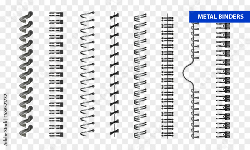 Monochrome Metal Binders Transparent Set