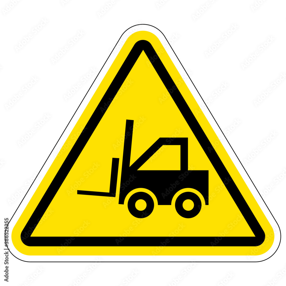 Forklift safety sign and labels
