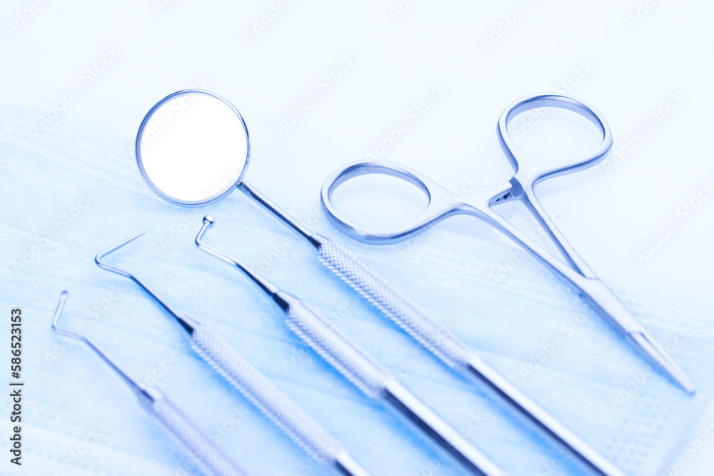 Closeup of professional dental tools Closeup of professional dental tools