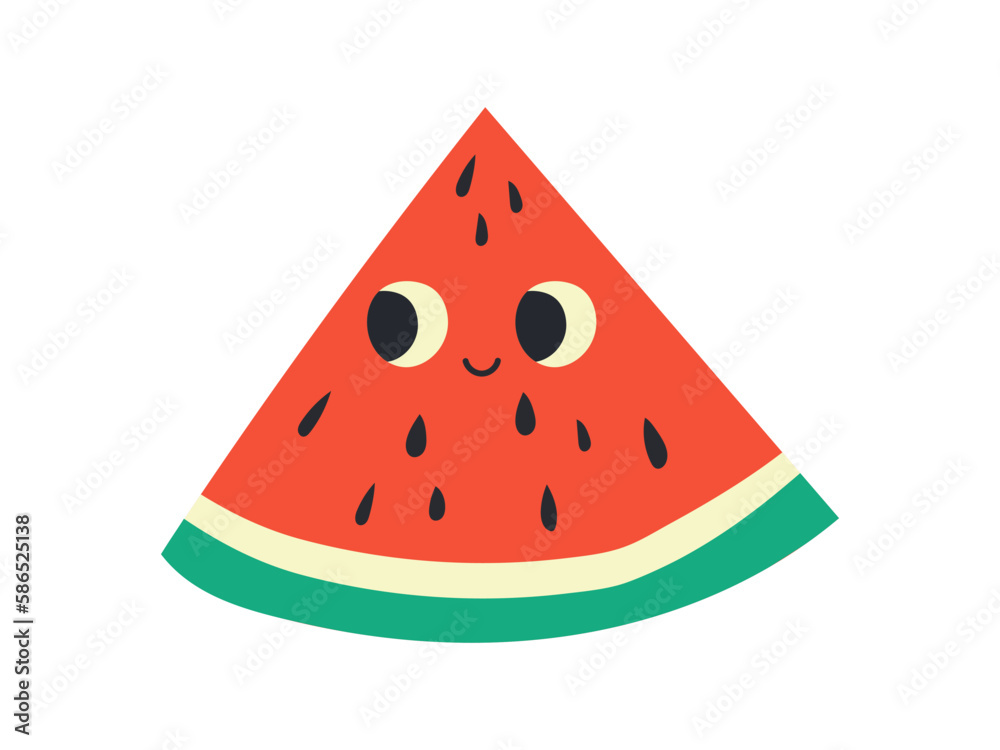 Funny Watermelon. Childish print. Vector hand drawn illustration. Funny Watermelon. Childish print. Vector hand drawn illustration.
