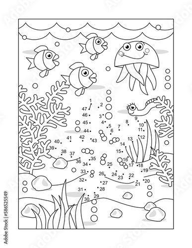 Starfish dot-to-dot activity page