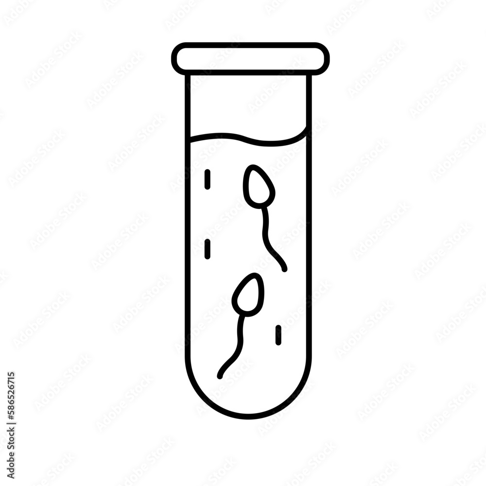 Sperm testing Vector Icon

