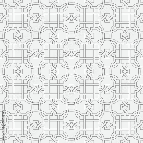 Vector seamless pattern. Modern stylish texture. Monochrome, linear abstract background.