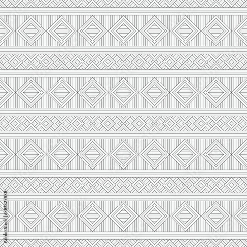 Vector seamless pattern. Modern stylish texture. Monochrome, linear abstract background.