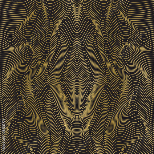 Abstract relief background with optical illusion of distortion. Vector illustration.