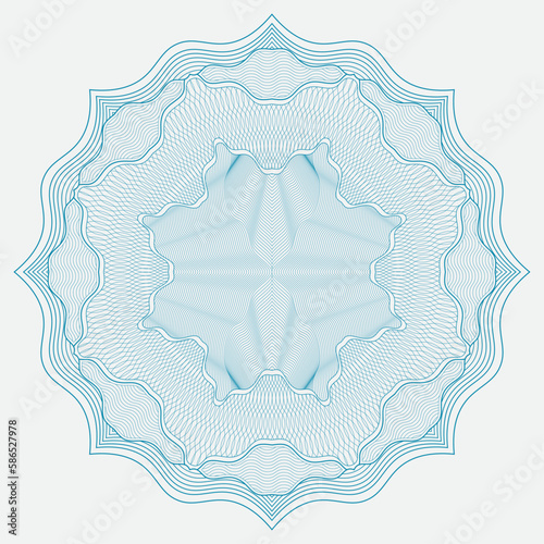 Guilloche. For passport, contract, bond, shopping. Vector.