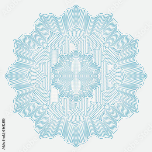 Guilloche. For passport, contract, bond, shopping. Vector.