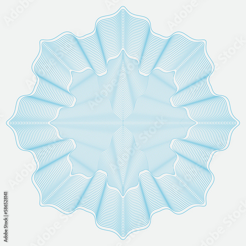 Guilloche. For passport, contract, bond, shopping. Vector.