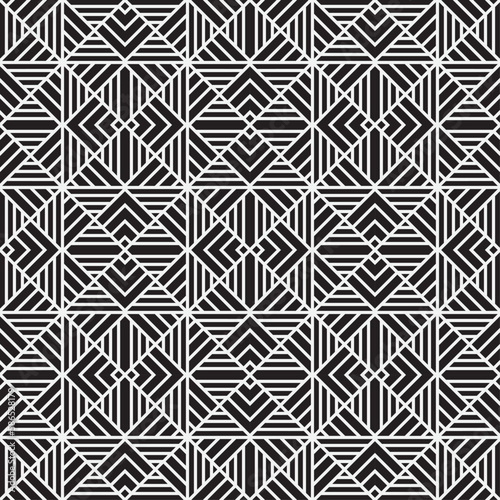 Vector seamless models. Modern stylish texture. Composition from regularly repeating geometrical element. Monochrome, simple. Vector illustrations.