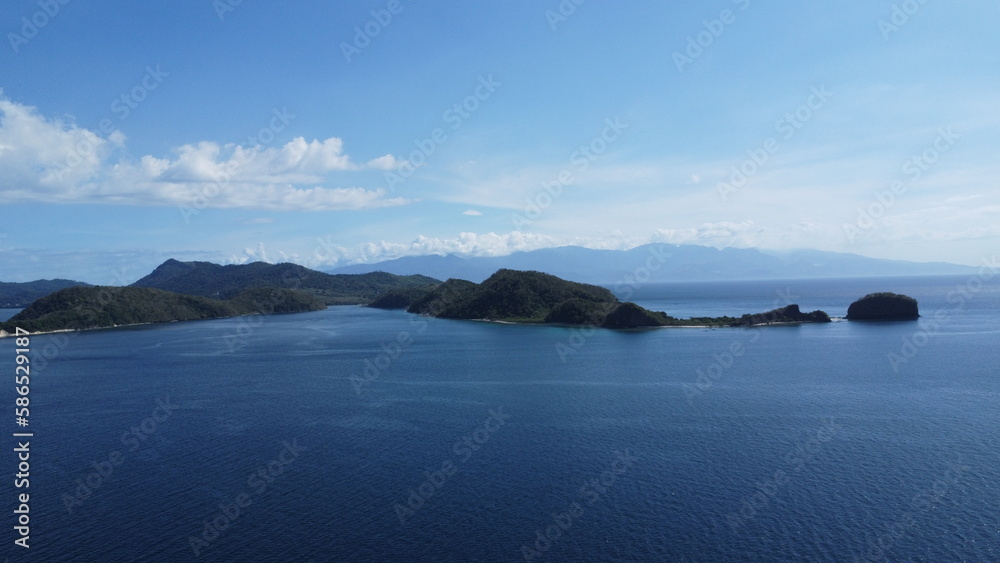 Archipelago. Aerial view of tropical islands.