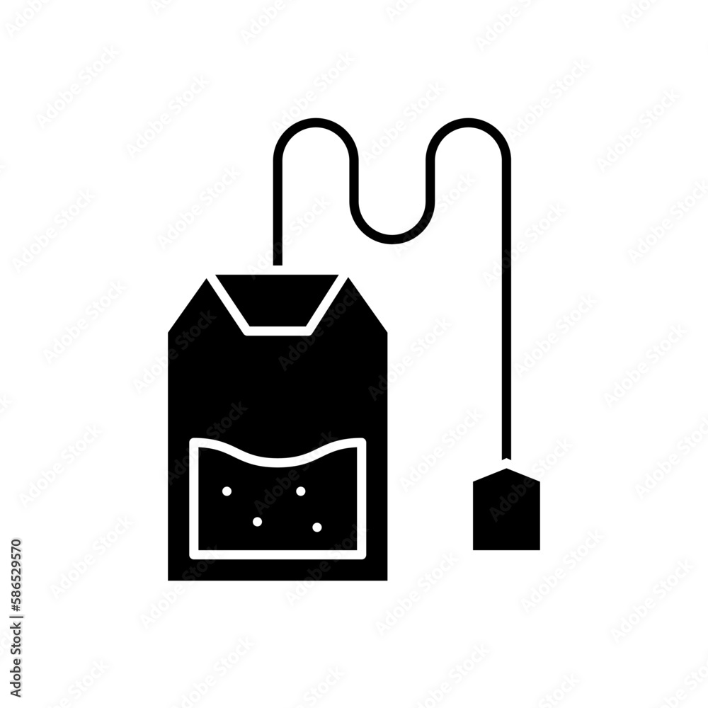 Obraz premium Tea icon vector. hot drink illustration sign. tea bags symbol or logo.