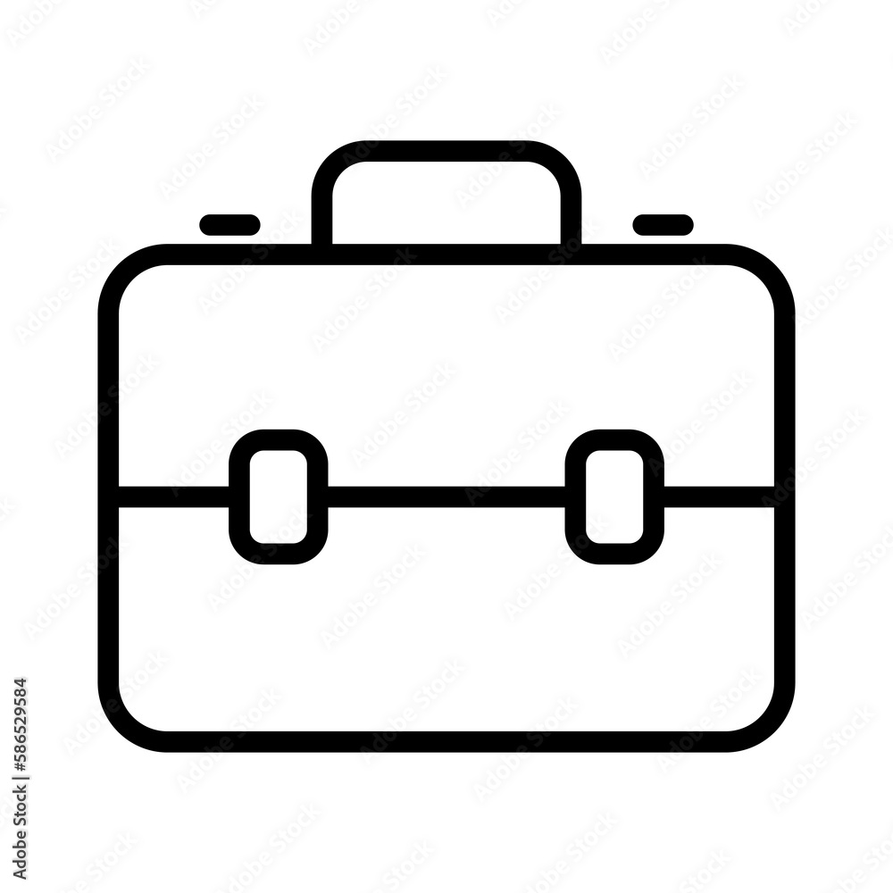 Briefcase icon. Business bag icon. Suitcase, portfolio symbol, linear style pictogram isolated on white. Briefcase icon. Business bag icon. Suitcase, portfolio symbol, linear style pictogram isolated on white.