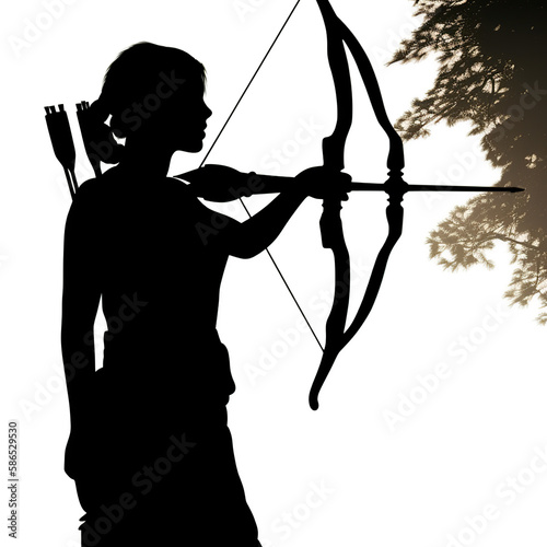 silhouette, archer, woman, illustration, fishing, sword, arrow, sport, bow, warrior, black, archery, people, samurai, person, target, weapon, japanese, cupid, fisherman, rod, art, fighter, fight