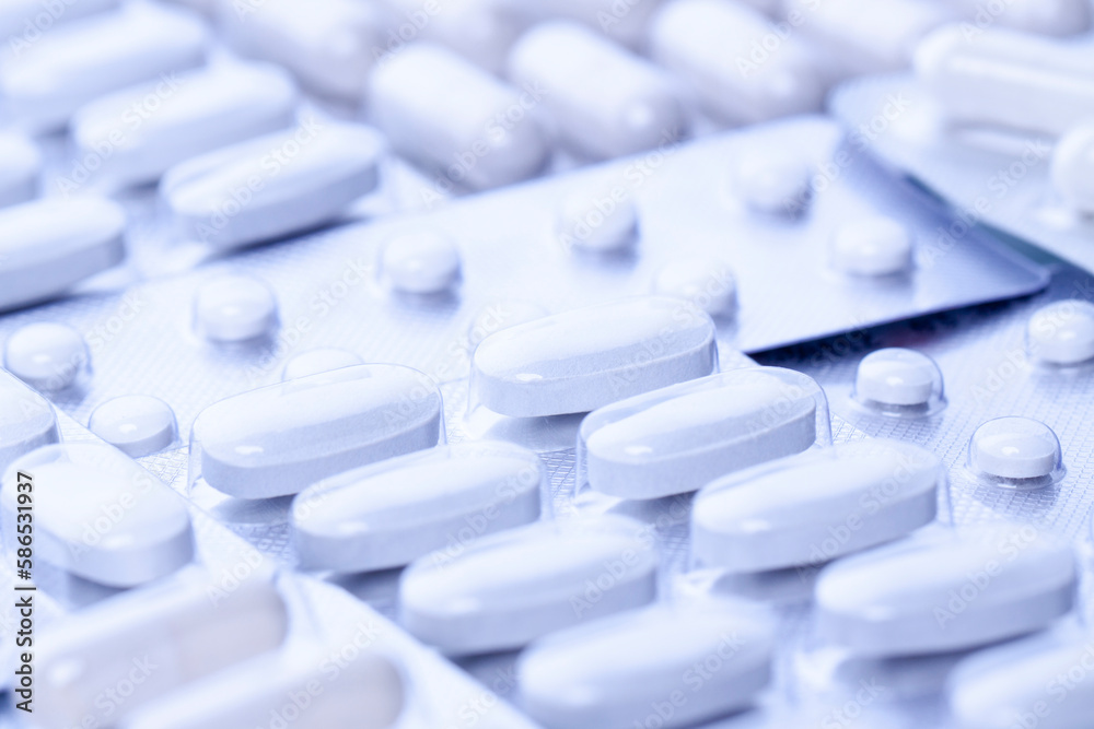 The composition capsules on a white background The composition capsules on a white background