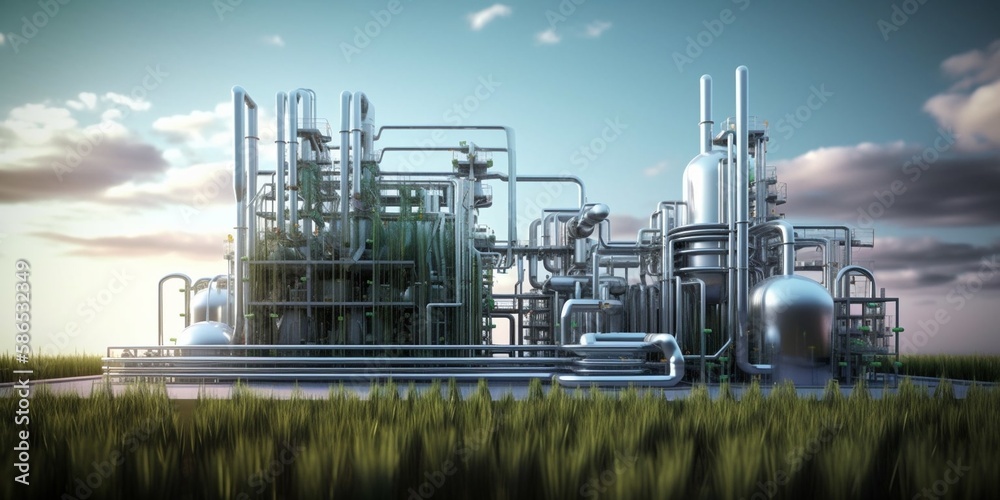 Obraz premium Bioengineering, biotechnology and nanotechnology: Engineering science for artificial organs, nanomedicine, modified plants