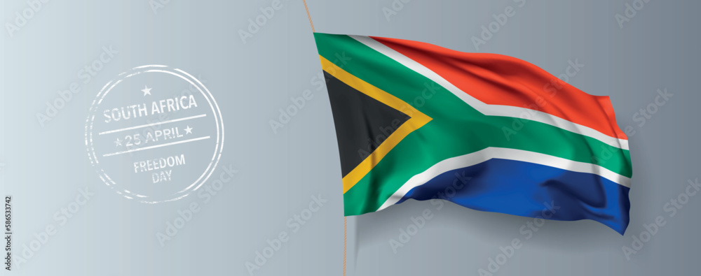 South Africa freedom day greeting card, banner with template text vector illustration South Africa freedom day greeting card, banner with template text vector illustration