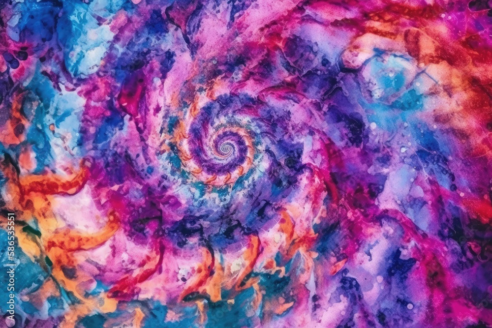 swirling spiral design in shades of purple, blue, and pink. Generative AI swirling spiral design in shades of purple, blue, and pink. Generative AI
