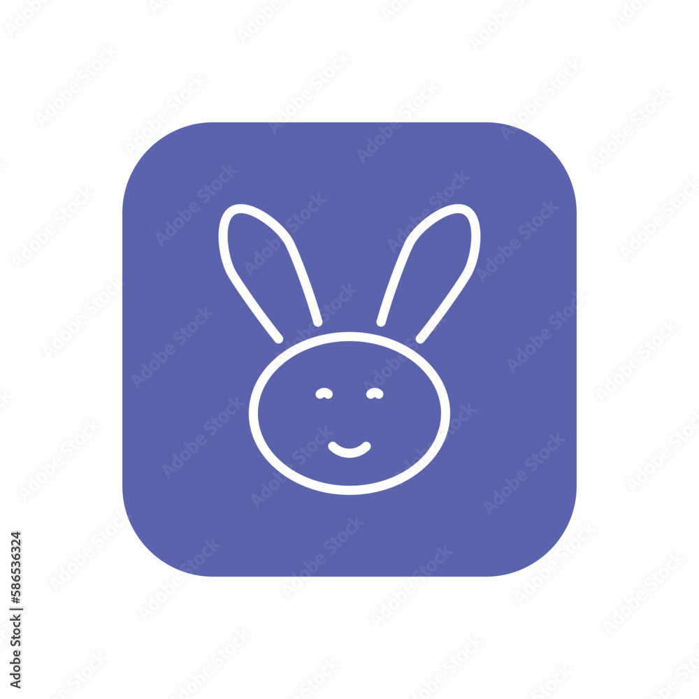 Obraz premium Rabbit icon vector stock.