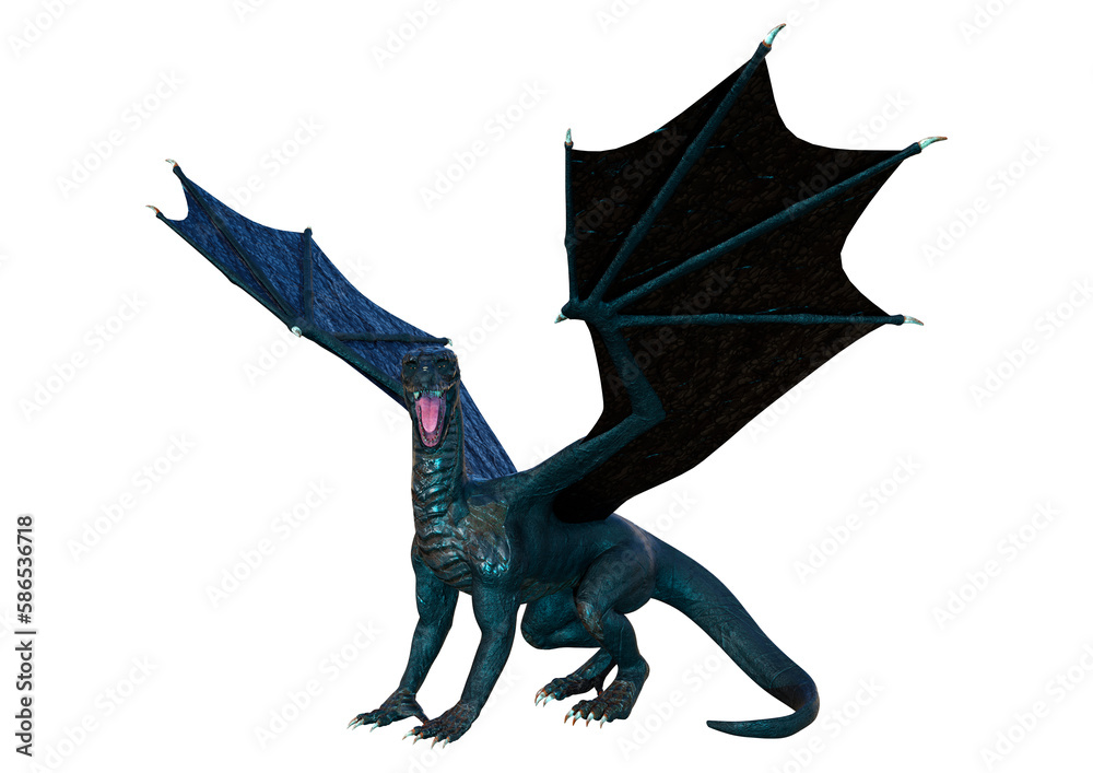 3D Rendering Fairy Tale Dragon on White 3D Rendering Fairy Tale Dragon on White
