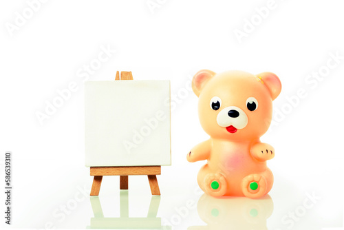 Children's toys on a white background