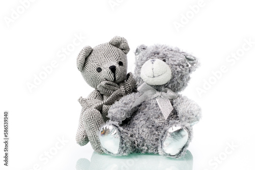 Children's toys on a white background