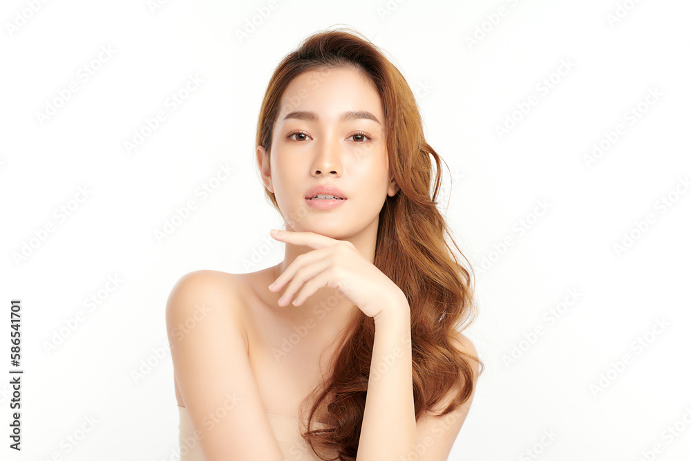 Beautiful young asian woman with clean fresh skin on white background, Face care, Facial treatment, Cosmetology, beauty and spa, Asian women portrait. Beautiful young asian woman with clean fresh skin on white background, Face care, Facial treatment, Cosmetology, beauty and spa, Asian women portrait.