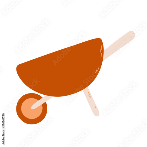Wheelbarrow for a garden. Vector illustration