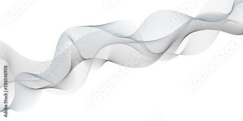 Abstract grey wave lines on transparent background. Digital frequency track equalizer. Abstract frequency sound wave lines and twisted curve lines background.