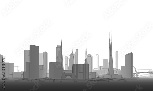Wallpaper Mural city skyline silhouette Torontodigital.ca