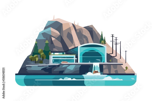 hydroelectric plant with peak © Jeronimo Ramos