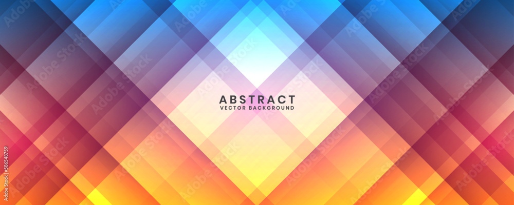 3D blue orange geometric abstract background overlap layer on bright space with polygonal decoration. Modern graphic design element cutout style concept for banner, flyer, card, or brochure cover