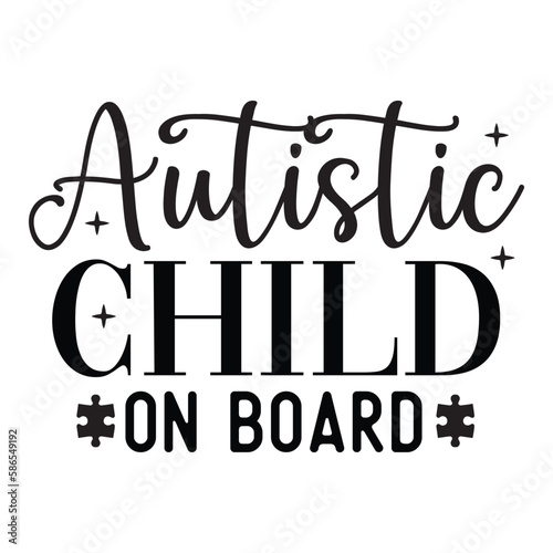 Autistic child on board SVG