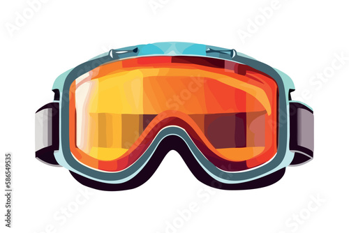 orange ski goggles sport equipment
