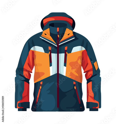 winter orange jacket sport equipment