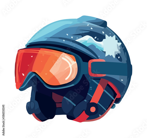black helmet skier sport equipment