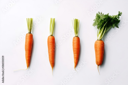 carrots on white
