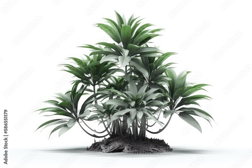 Obraz premium lush green tree with abundant foliage. Generative AI