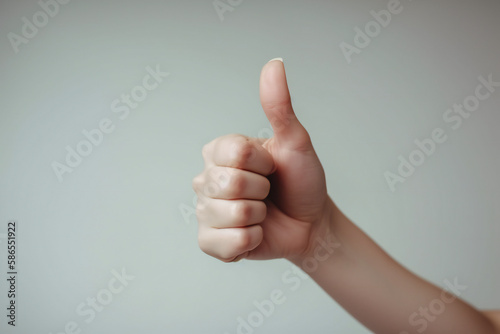 hand with thumb up, ai generated