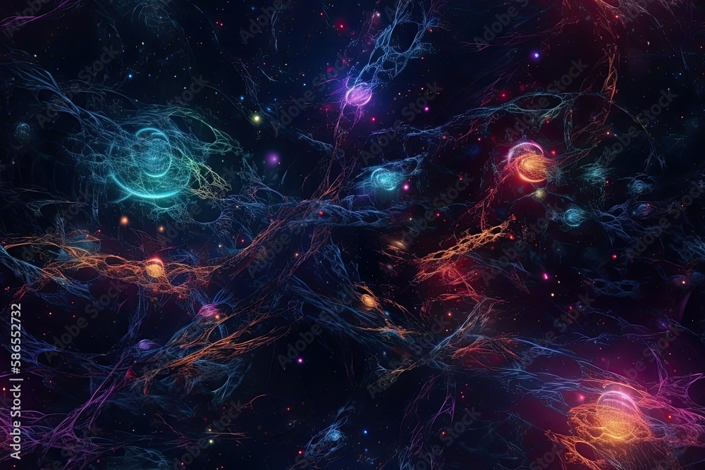 beautiful and mesmerizing cluster of stars in space. Generative AI