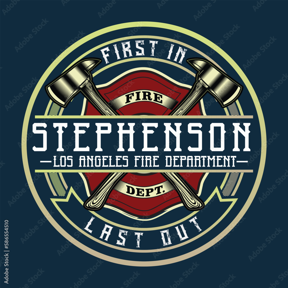 Los Angeles fire department logo vector Stock Vector Adobe Stock
