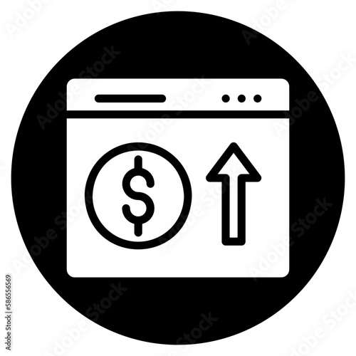 monetization glyph icon