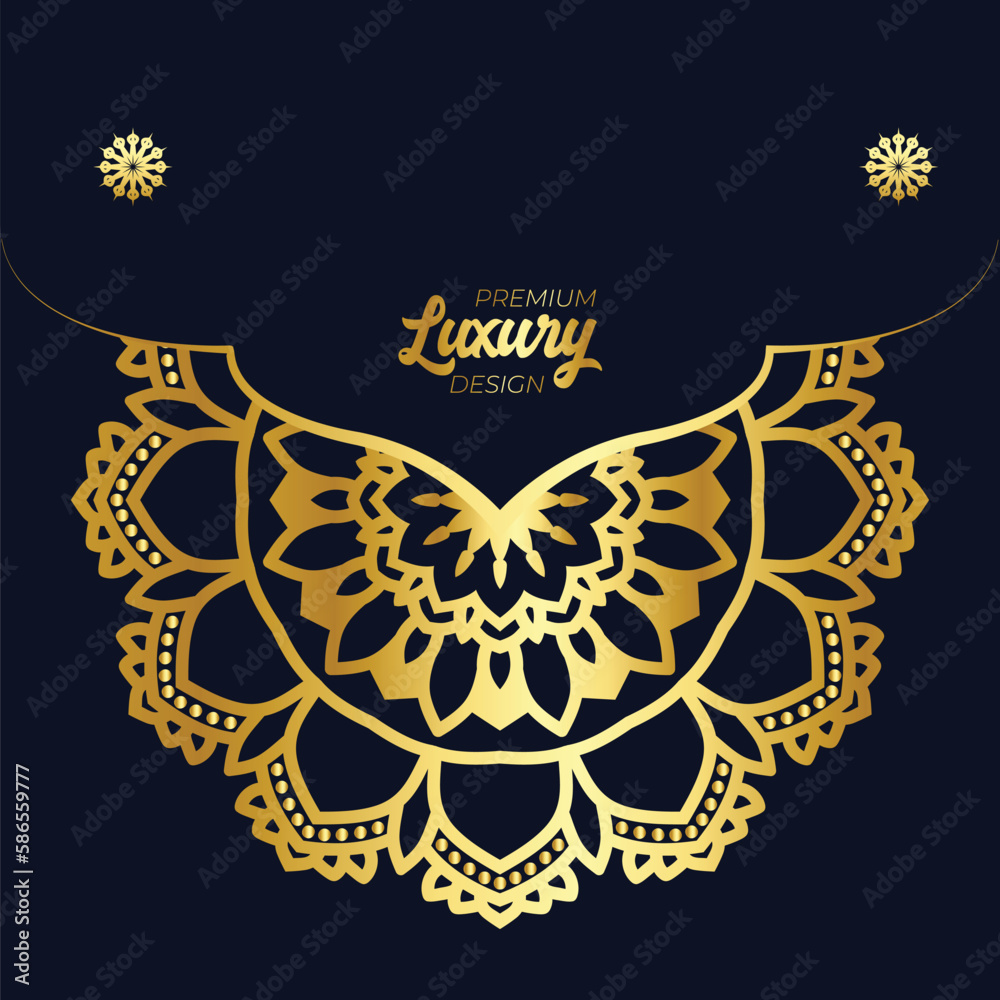 Luxury mandala background with golden arabesque pattern Luxury mandala background with golden arabesque pattern