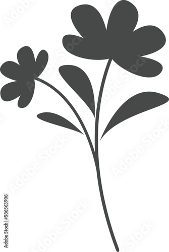 Flower silhouette