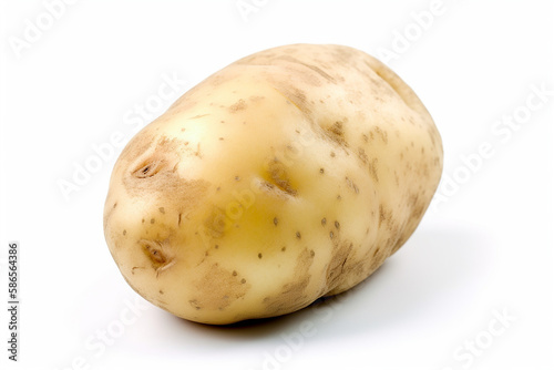 potato isolated on white background. Generative Ai
