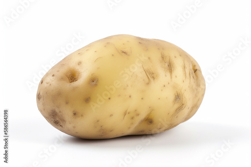 potato isolated on white background. Generative Ai
