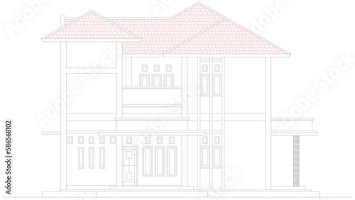 Dream luxury home blueprint illustration, dream home layout blueprint vector