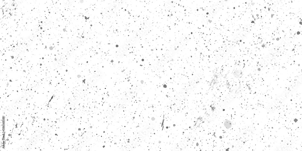 Grunge black and white dot ink splats. Black Particles. Digitally Generated Image. Vector Illustration
