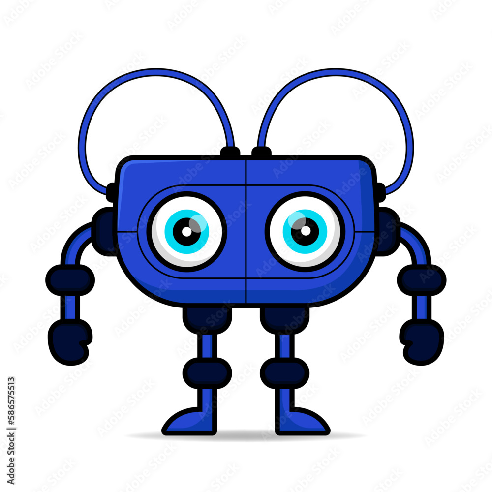 Illustration robot design mascot kawaii Illustration robot design mascot kawaii